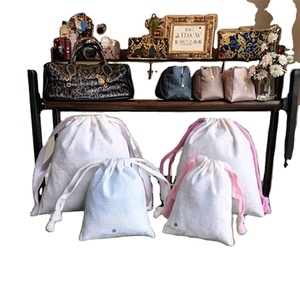 Wholesale Custom Logo Double String Cotton Dust Bag Packaging for <b>Large</b> Leather <b>Handbags</b> - Product Image 3