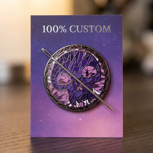 High Quality Custom Logo Halloween Spooky NEEDLE MINDER Enamel <b>Pin</b> Magnet Badge Glitter Ghost <b>Sewing</b> Cross Stitch Collect - Product Image 1