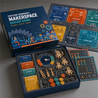 Jeu de société STEM personnalisé pour Makerspace communautaire avec tuiles hexagonales pour bibliothèque, musée, salle de classe et cadeau de musée