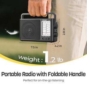 Radio Portátil AM/<span class=keywords><strong>FM</strong></span>/SW PRUNUS J-08S, Batería Recargable Solar, Carga USB, Altavoz Potente, Transistor, Excelente Recepción - Product Image 3