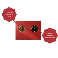 Reloj de Pared Rústico Luminoso de Madera de 25 cm con Números Fosforescentes, Manecillas Fluorescentes, Movimiento de Cuarzo, Funciona con Batería, para Sala de Estar