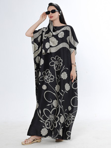 Señoras <span class=keywords><strong>Abaya</strong></span> Femmes Robe Musulmane Moda Impresión personalizada Vestido de Oriente Medio Mujeres musulmanas <span class=keywords><strong>Abaya</strong></span> de lujo