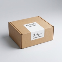 Boîte d'expédition pliable écologique en carton ondulé avec impression UV, cartes de remerciement, autocollants, taille personnalisée, pour cadeaux, cosmétiques, chaussettes