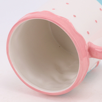 Redeco Ensemble de tasses théière en céramique Lapin de Cirque Mignon, Cadeau, Vente en Gros, Logo Personnalisé, Thé, Café, Décoration Ludique
