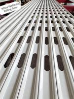 Porte de sécurité à enroulement en aluminium perforé, sur mesure pour les magasins commerciaux