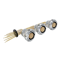 EX-PRO Circular ECG 1B Series Conector hembra de empuje de grado médico autoblocante Protección IP64 Núcleo de aguja de ángulo de 90 grados