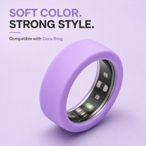 เคสซิลิโคนป้องกันแหวนอัจฉริยะ Oura Ring 5/4 Galaxy Ring RingConn Ultrahuman สีม่วงลาเวนเดอร์ สำหรับโยคะและสุขภาพ นุ่มสบาย - Product Image 1