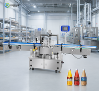 Machines d'étiquetage spécifiques aux bouteilles, machine d'étiquetage du dessus des bouteilles, machine d'étiquetage pour bouteilles avec logo