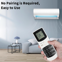 YKR-Q/002E pour télécommande de climatiseur AUX compatible avec les climatiseurs AUX RC-F23HN RC-F27HN RC-F37HN RC-F57HN RC-F76HN RC-F86HN
