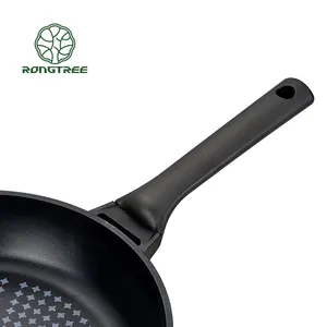 24cm Cast Aluminum Diamond Thermo-Spot Nonstick Fry Pan With Bakelite Handle