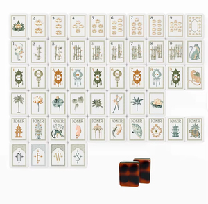 Custom Luxury Eco-Friendly Foldable Four-layered Acrylic Mahjong Tiles American Mahjong Set Adult <b>Entertainment</b> Game Gift - Product Image 1