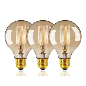 Greeden – ampoules Globe Vintage Edison 40W G95 110V E26 220V E27, ampoules à incandescence à Filament de Base pour la décoration de la maison