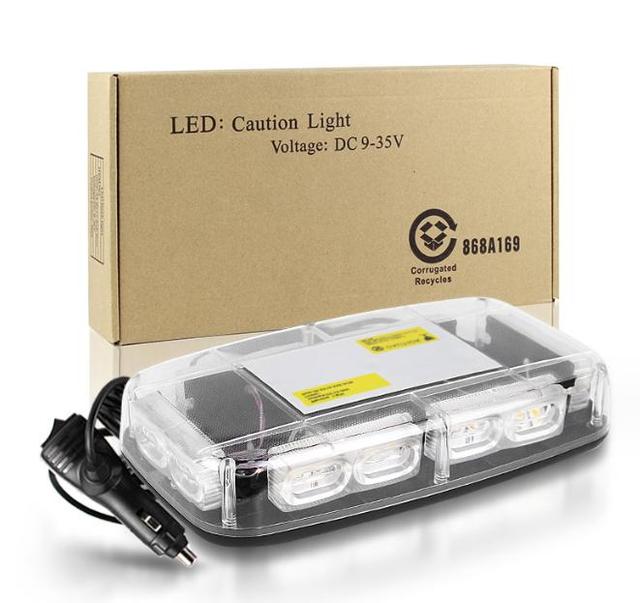 Car Strobe Warning Light DC12-24V Flasher Vehicle Roof Flashing Beacon Emergency Signal Lamp Yellow LED COB Ceiling Lamp