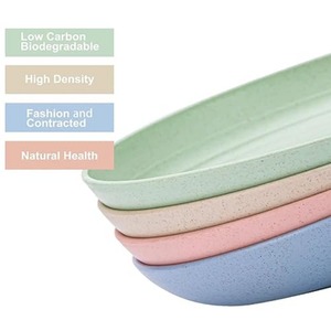 <span class=keywords><strong>Piatti</strong></span> in Plastica di Paglia di Grano Senza BPA, Adatti al Microonde, per Insalata e Dolci, <span class=keywords><strong>Piatti</strong></span> <span class=keywords><strong>Infrangibili</strong></span> per Cena - Product Image 2