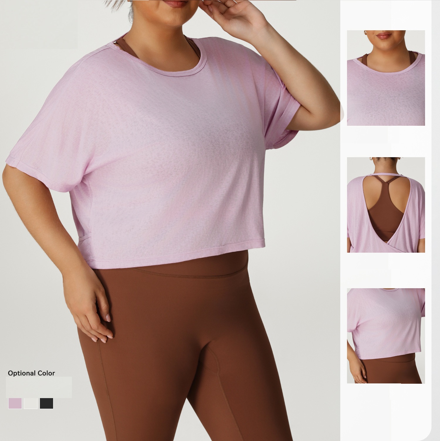 High Quality Women's T-shirts Wholesale Crop Top Yoga Wear Plus Size Top
