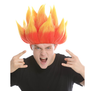 Perruque de <span class=keywords><strong>cosplay</strong></span> Super Saiyan, perruque synthétique pointue pour costume d'Halloween, faite à la main - Product Image 2