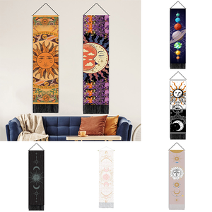 Tapisserie de phase de lune de soleil bohème long tissu <span class=keywords><strong>tenture</strong></span> murale tapisseries d'art vertical pour chambre à coucher - Product Image 1