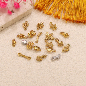 D599 Fabricant de breloques océaniques personnalisées en acier inoxydable doré, pendentifs étoile de mer, coquillage, arbre pour la fabrication de bracelets - Product Image 3