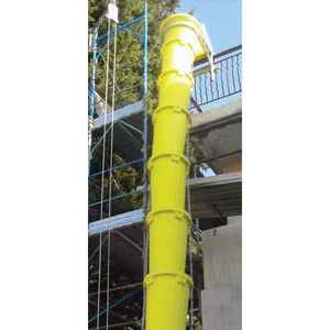 TEKCNOPLAST SRL Kit de piezas para escaleras y andamios de HDPE, 1 tolva, 1 marco de soporte, 6 canales de basura con funda protectora, Italia - Product Image 1