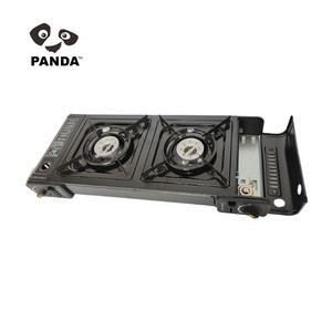 Panda High Quality Portable Cast Iron <b>Gas</b> <b>Cooktop</b> Double Butane Camping Stove for Outdoor Cooking <b>Gas</b> Stove for Camping - Product Image 6