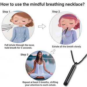 Acero inoxidable Mindfulness meditación joyería Bijou sueño alivio del estrés <span class=keywords><strong>relajarse</strong></span> collar mujeres hombres ansiedad Reliever collar - Product Image 4