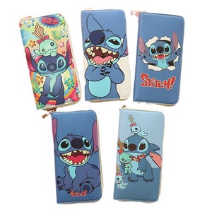 Sıcak Satış Sevimli Karikatür Stitch Uzun Cüzdan PU Deri Kartlık Çocuklar İçin Bozuk Para Çantası Fermuarlı Cüzdanlar - Product Image 2