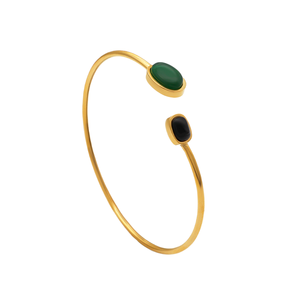 Brazalete de Acero Inoxidable Chapado en Oro de 18K con Perlas de Imitación, Diseño Geométrico, Moderno, Impermeable y Resistente al Deslustre, para Mujer, de CRAFTS HUB - Product Image 4