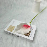 H283 Grande fleur de calla artificielle en EVA, toucher réel, idéale pour le salon et la table à manger, pièce d'art décorative.