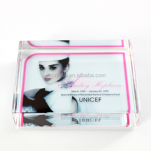 Beaux cadeaux de mariage ou d'anniversaire mémorables personnalisés <span class=keywords><strong>Presse</strong></span>-papiers en verre à cadre photo en cristal - Product Image 4