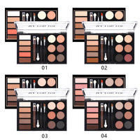 Kit rias untuk anak perempuan Eyeshadow dan Alis Kit Nude pigmen palet Eyeshadow dengan kuas Set kosmetik