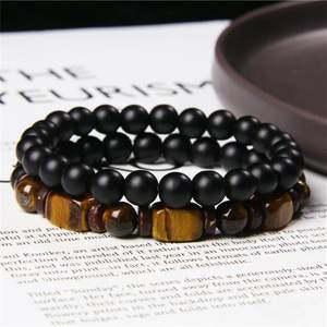 Pulsera Ajustable de Cuentas de <span class=keywords><strong>Ojo</strong></span> de Tigre para Hombre, Piedra Natural de Hematita Curativa, Pulseras de <span class=keywords><strong>Ojo</strong></span> de Tigre, Pulsera de <span class=keywords><strong>Ojo</strong></span> de Tigre para Hombre - Product Image 3