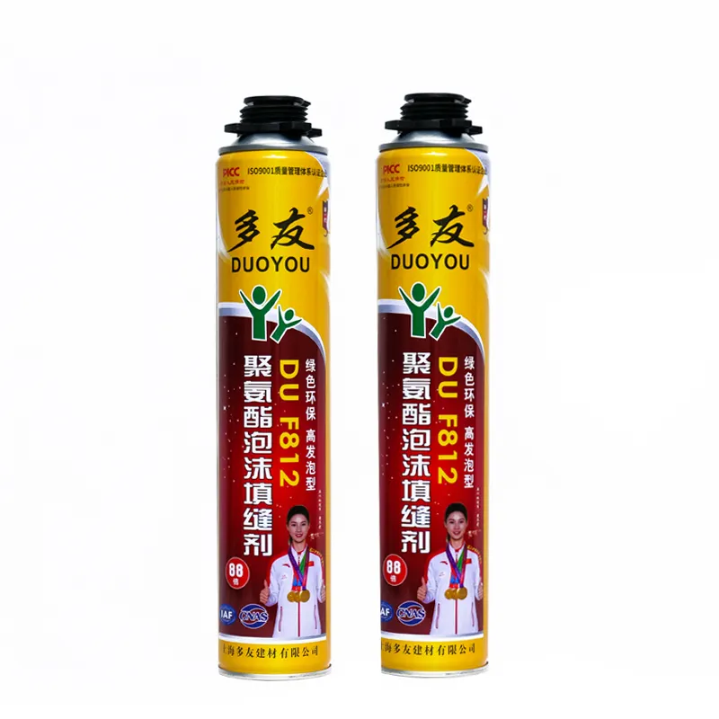 F812 Customizable Polyurethane Foam Caulk Environmentally Friendly Acoustic Waterproof Gun/Tube for Construction Use