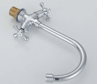 Mitigeur moderne à double poignée en laiton pour évier de cuisine Robinet d'évier de cuisine à bec pivotant à 360 ° Robinet d'évier à double commande pour lavabo
