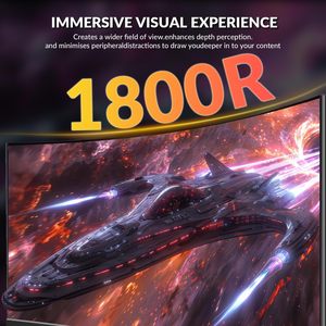 จอเกมมิ่งขนาด 27/32 นิ้ว ความละเอียด <span class=keywords><strong>4K</strong></span> 240Hz/<span class=keywords><strong>144Hz</strong></span> แผง VA เวลาตอบสนอง 1ms มุมมองกว้าง 170 องศา แบบโค้ง พร้อม <span class=keywords><strong>HDR</strong></span> สำหรับคอมพิวเตอร์เล่นเกม - Product Image 5