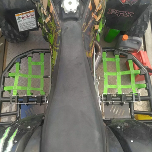 แถบ NERF สีดำตาข่ายสีเขีย<span class=keywords><strong>ว</strong></span>สำหรับ Kawasaki KFX450R 2008-2015 Pro Peg - Product Image 4