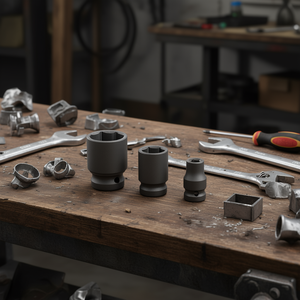 Jeu de clés à douille Fervi Impact, 3 pièces, métriques, à embout hexagonal - Product Image 3