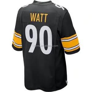 Best Quality #43 Polamalu #90 Watt #22 Harris American Football Jersey