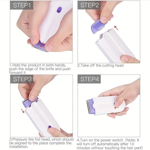 Depiladora para Mujer, Dispositivo de Depilación sin Dolor, Carga USB, Depiladora Corporal, Facial, de Piernas y Bikini, Máquina de Depilación, Recortadora de Vello - Product Image 6