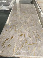 Panneau mural en marbre UV de haute qualité facile à installer marbre enduit UV imperméable et écologique