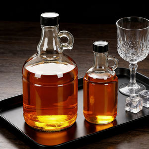 Botella <span class=keywords><strong>de</strong></span> Vidrio Transparente para <span class=keywords><strong>Whisky</strong></span>/Vino Tinto/Vodka <span class=keywords><strong>de</strong></span> 50ml-5000ml, Gran Capacidad, con Tapa y Asa - Product Image 3