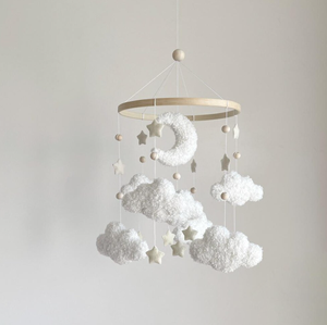Mobile per Culla con Luna, Stelle e Nuvole, Decorazione per Cameretta Neonato, <span class=keywords><strong>Regalo</strong></span> per Neonati - Product Image 3