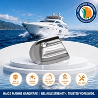 Embout de garde-corps en acier inoxydable 316 poli miroir HAICE 58x48x19mm pour bateaux, yachts et équipements marins