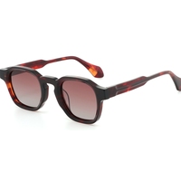 Lunettes de soleil polarisées carrées en acétate, tendance rétro classique, design vintage pour hommes et femmes, avec verres TAC