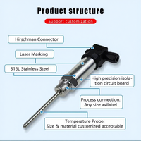 Customizable Industrial 4-20mA PT100 Temperature Sensor Transmitter Stainless Steel Probe OEM/ODM/OBM Supported Competitive