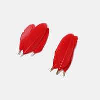 Accessoires longs de pompon de plumes d'oie faits à la main pour bricolage vêtements de mariage de Style émail bohème décorations pour la maison artisanat de carnaval