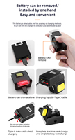 Lecteur de codes-barres sans fil 2D NORGEE pour entrepôt et logistique, conception mains libres avec anneau de doigt / Wi-Fi / NFC activé, en stock