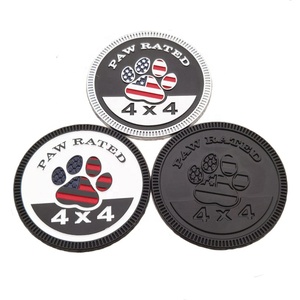 Emblema Metálico para Auto con Bandera Americana de Aleación de Zinc, Insignia para Auto <span class=keywords><strong>4X4</strong></span> RATED PAW - Product Image 1