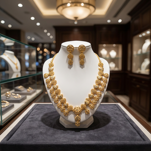 Collares de Oro Laminado de 14K, 18K, 24K al por Mayor, Joyería de Moda, Joyería de Lujo, Joyería Turca, Joyería de Latón Bañada en Oro - Product Image 3