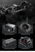 Coche RC MJX H12Y, Escala 1/12, Juguetes de Control Remoto, Vehículo RC sin Escobillas, Accesorios Metálicos, Camioneta Todoterreno para Escalar