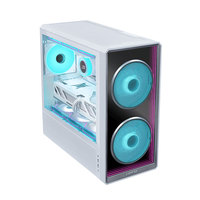 Boîtier PC Gaming Lian Li Lancool 217 INF avec panneau avant Infinity Mirror, panneau latéral Mid-Tower, fenêtre ARGB, verre trempé ATX, audio